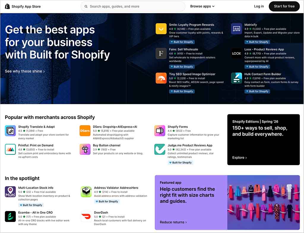The Shopify App Store