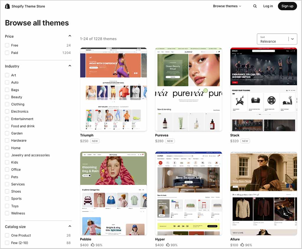 The Shopify Theme Store