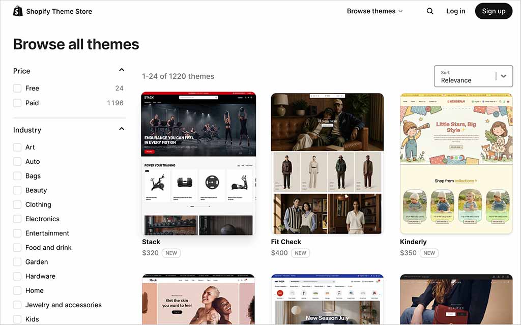Customizable Shopify store themes in the Shopify Theme Store.