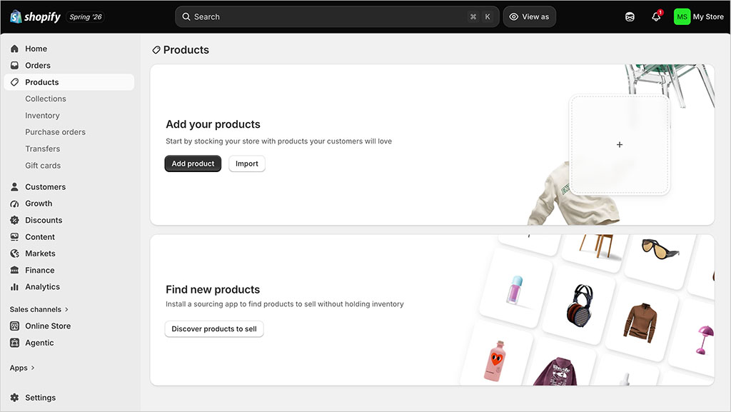 Using the Shopify CMS